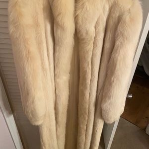 Full skin white mink coat